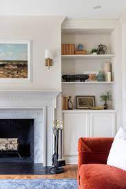 Before After A Fireplace Wall Upgrade At White Cape Cottage Beginning In The Middle Living Room Color Living Room Designs Design