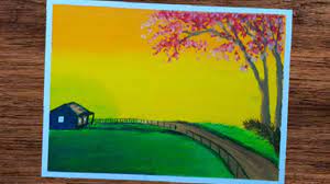 Kumpulan gambar juara 1 lomba mewarnai tk 1 youtube. Cara Menggambar Menggunakan Crayon Titi Pemandangan Sunset Gambar22 Youtube