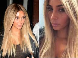 Kim kardashian candids of her blonde balayage hair heading to see ellen. Kim Kardashian Shows Off Blonde Wig As She Steps Out In New York City Mirror Online