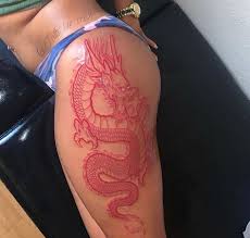 Arm Black And Red Dragon Tattoo Pin On Tattoos