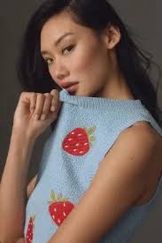 Sadie & Sage Strawberry Sweater Vest