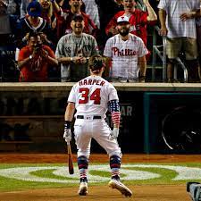 Home Run Derby Results Bryce Harper Defends His Home Turf Talking Chop