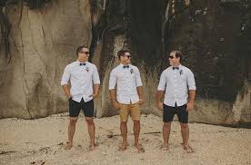 Formal occasion and wedding party material: Signe Dan Groomsmen Attire Beach Wedding Beach Wedding Groom Beach Wedding Groom Attire