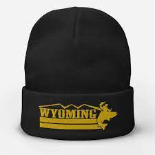 Wyoming Beanie Fishing Hat Wyoming Cowboy Mountain Hat Etsy Fishing Hat Mountain Hat Gifts For Hunters