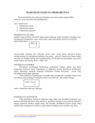 Pengertian probabilitas juga dapat dilihat dari 3 macam pendekatan, yaitu: Pdf Teori Kemungkinan Probabilitas Reza Fahmi Academia Edu