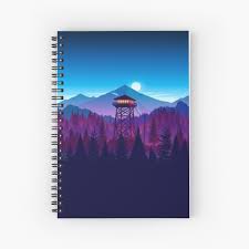 Brown watch tower wallpaper, untitled #firewatch #night #. Firewatch Nighttime Art Design 4k Hardcover Journal By Colxbat Redbubble