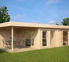 2 Raum Gartenhaus Rio Gartenhaus Modern 22m 50mm 4x9m Hansagarten24 Garden Storage Buildings Garden Room Summer House Garden