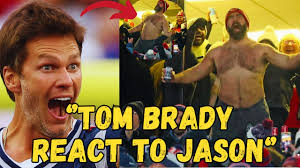 Tom Brady react to Jason Kelce viral shirtless moment #chiefs vs #buffalo