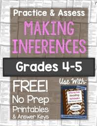 Teachers please feel free to use these spanish teaching resources, but we ask that you. Making Inferences Practice Assess Free No Prep Printables For Grades 4 5