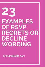 23 Examples Of Rsvp Regrets Or Decline Wording Sympathy Card Sayings Verses For Cards Card Sayings