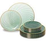 Amazon.com: N9R 60PCS Green Plastic Plates for Party, Heavy ...