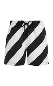 Black And White Striped Shorts Mens Off White Vilebrequin Striped Swim Shorts In Black White Modesens Swim Shorts Off White White C