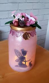 Fairy With Rabbit Luminary Jar Fairy Jars Fairy Mason Jars Mason Jar Crafts