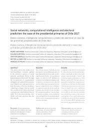 #eldia #elecciones #pais #primarias #primariaspresidenciales #vocalesdemesa. Pdf Forecasting The Chilean Electoral Year Using Twitter To Predict The Presidential Elections Of 2017