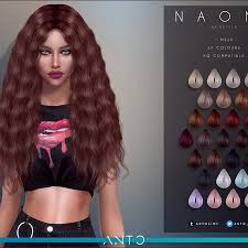 Anto Naomi Hairstyle Cabelo Sims Cabelo De Mulher Cabelos Feminino