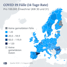 Corona Trend Regionale Hotspots In Der Eu Europa Dw 12 08 2020