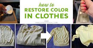 Bleach can get stubborn stains out of your clothes and brighten colors and whites. How To Restore Color In Clothes Without Bleach Fabulessly Frugal