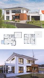 Fertighaus Stadtvilla Modern Grundriss Mit Garage Bauplan Haus Stadtvilla Haus Plane