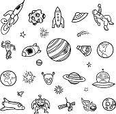 Quirky And Fun Hand Drawn Star Vector Shapes Space Doodles Autumn Doodles Space Drawings