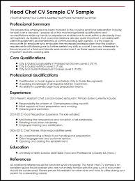 Check spelling or type a new query. Head Chef Cv Example Myperfectcv