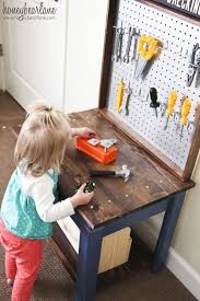 Kids Workbench From Old Table Kids Workbench Diy For Kids Kids Tool Bench