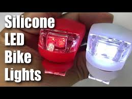 Front And Rear Red And White Silicone Led Bike Lights Review Youtube