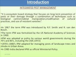 The goal of integrated pest management is not to eliminate all pests; Integrated Pest Management Under Indian Conditions