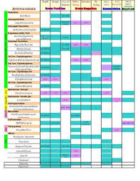 antibiotic chart for medical students google search