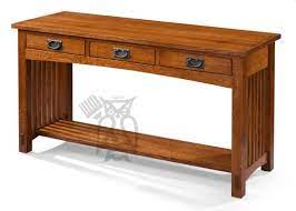 Shop for oak sofa tables online at target. Hoot Judkins Furniture Borkholder Amish Crafted Solid Quartersawn Red Oak Wood Bungalow Mission Console Table In Pecan Finish