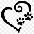 Transparent Paw Heart Clipart