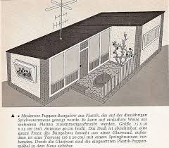 1962 Hafner Und Krullman Bungalow Miniature Model Doll House Bungalow