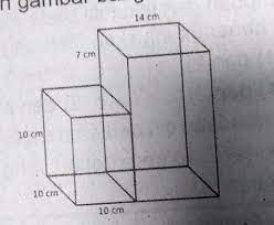 Gabungan kedua bangun ini dapat dicari volumenya. 1 Perhatikan Gambar Bangun Di Bawah Ini Tentukan Luas Permukaan Dan Volume Bangun Gabungan Di Brainly Co Id