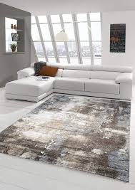 Designer Teppich Moderner Teppich Wohnzimmer Teppich Barock Design Steinmauer Optik In Braun Bei Contemporary Rugs Contemporary Living Room Contemporary Living