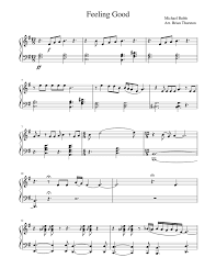 Скачать минус песни «feeling good» 192kbps. Feeling Good Michael Buble Sheet Music For Piano Solo Musescore Com