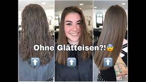 Viele frauen (und auch männer) wünschen sich jedoch glatte haare. Haare Glatten Ohne Hitze Glatteisen Youtube