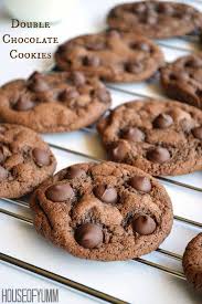 Add flour, baking powder, salt and cocoa powder and mix until combined. Double Chocolate Cookies House Of Yumm