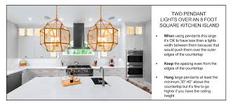 The widest part of the pendant should be about 30 from the center of the island. How To Space Pendant Lights Over An Island Pro Tips