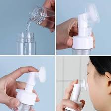 Amazon.com: Facial Cleanser Foaming Bottle, 4pcs Empty Foaming Soap  Dispenser,2oz Small Mousse Foaming Soap Pump Container with Silicone Foam  Massage ...