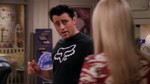 Browse 1,113 joey tribbiani stock photos and images available, or start a new search to explore more stock. Fox Racing Black T Shirt Worn By Matt Leblanc Joey Tribbiani In Friends Season 9 Episode 14 The One With The Blind Dates 2003