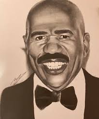 Work in progress... hyper realistic drawing of Steve Harvey.. follow me