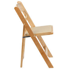 Hercules Series Natural Wood Folding Chair With Vinyl Padded Seat Folding Chair Wood Folding Chair Plastic Patio Chairs