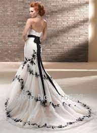 Enchanting Black And White Mermaid Wedding Dresses Sweetheart Low Back Lace Sash Corset Chapel T Black Lace Wedding Dress Black Wedding Dresses Wedding Dresses