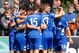Villingen vs schalke on 8 august 2021 in germany: Qoxvyd0cuvxdpm