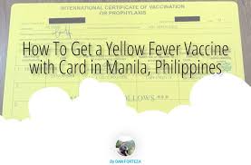 Yellow fever is a serious infection that can leave you feeling extremely ill. How To Easily Get Yellow Fever Vaccine In 2021 For Filipinos