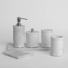 Black And White Marble Bathroom Set Cade Marble Bath Set Bathroom Accessories Bath Marble Bath Bath Sets Bathroom Accessories