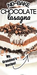 Place in the fridge for 10 minutes. How To Make Chocolate Lasagna Princess Pinky Girl