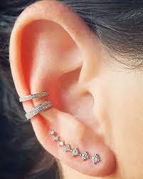Seven Diamond Climber Earring Different Ear Piercings Ear Piercing Names Ear Cuff