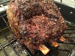 Spread seasoned butter evenly over meat. Mustard Crusted Bone In Standing Prime Rib Roast Let S Set The Table Together