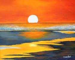 Great painting tips for clouds, silhouetted landscapes, the sun in water, and other types of sunset landscape art. 23 Watercolors Ocean Ideas Watercolor Ocean Watercolor Sunset Ocean