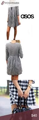 Asos Black And White Gingham Dress 28 Asos Checkered Gingham Black And White Dress 0 Nwt Dresses White Dress Nice Dresses